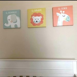Nursery canvas decor